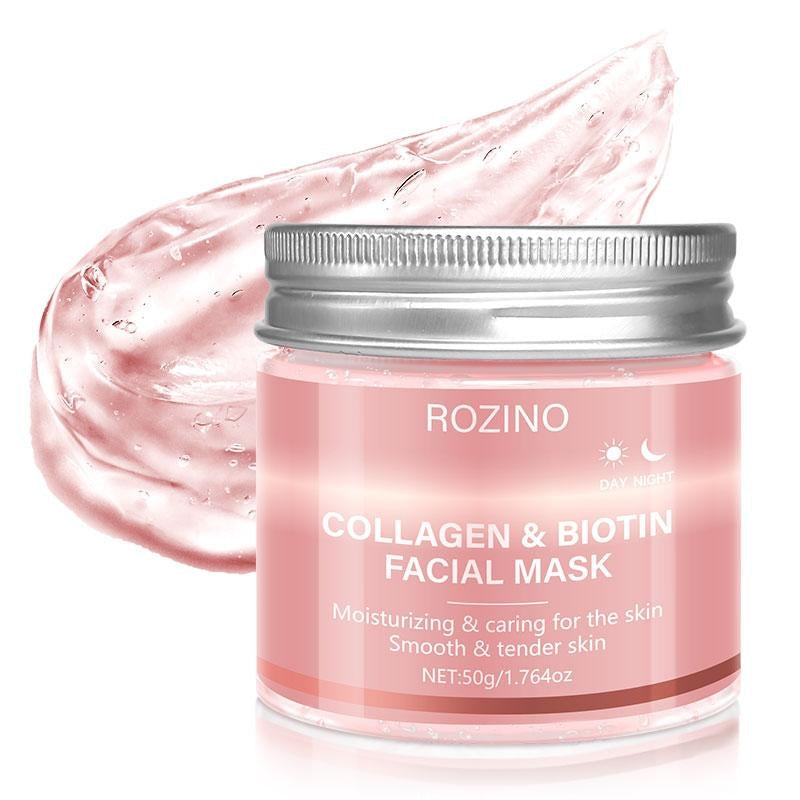 ROZINO Collagen & Biotin Facial Mask - Hydrating & Caring for Smooth & Tender Skin - 50g