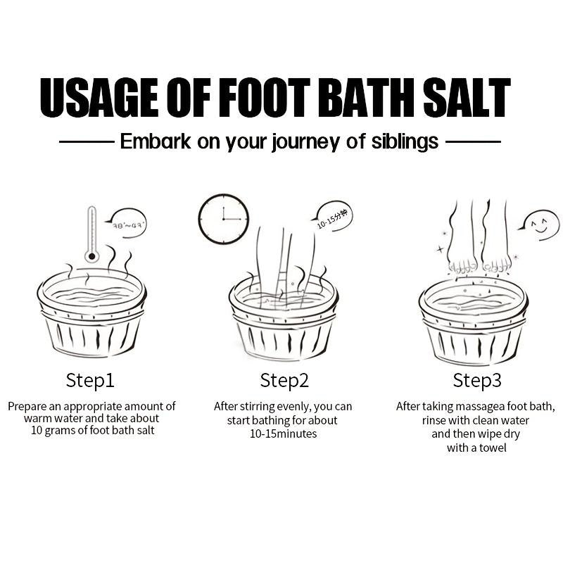ROZINO Foot Soak Detox Salt - Foot Soaking Salts for Dry Cracked Feet with Tea Tree Oil and Lavender Oil, Foot Bath, Pedicure Soak, Great for Men and Women, Athletes
