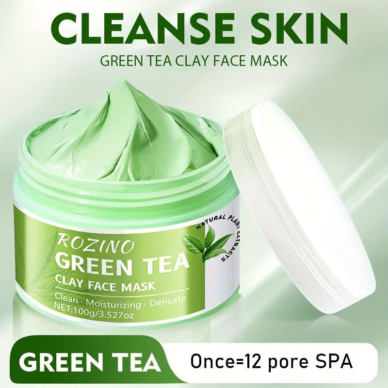 ROZINO Green Tea Cleansing Clay Mask (Deep Cleansing/Moisturizing/Pore Care) lambena  skin  care