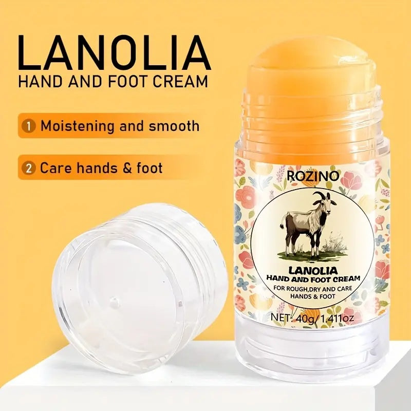 ROZINO Lanolia Hand and Foot Cream 40g - Moisturizing Rejuvenating Hydrating Care for Dry Cracked Skin 1.41oz Daily Moisturize Restore