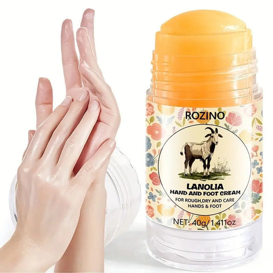 ROZINO Lanolia Hand and Foot Cream 40g - Moisturizing Rejuvenating Hydrating Care for Dry Cracked Skin 1.41oz Daily Moisturize Restore