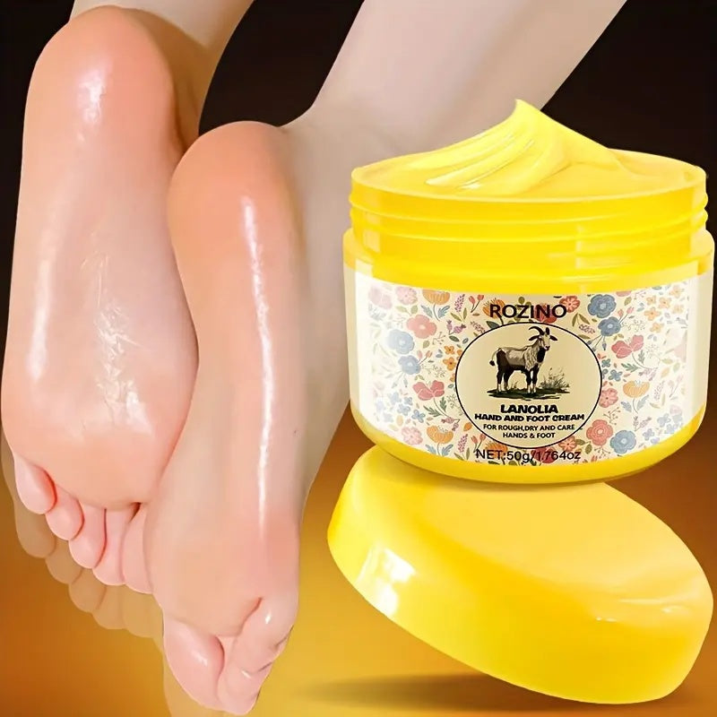 ROZINO Lanolin Hand & Foot Cream - Spa-Like Softness for Soothing Nails - Contains Lanolin for Skin Care - Perfect for Hands and Feet - Transform Your Skincare Routine Lotion