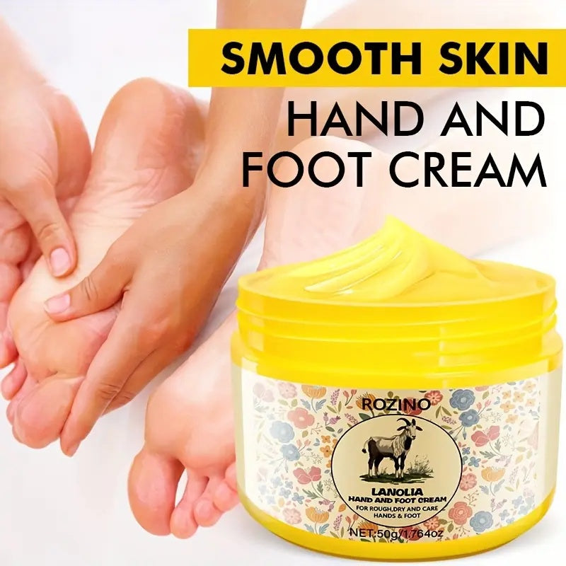 ROZINO Lanolin Hand & Foot Cream - Spa-Like Softness for Soothing Nails - Contains Lanolin for Skin Care - Perfect for Hands and Feet - Transform Your Skincare Routine Lotion