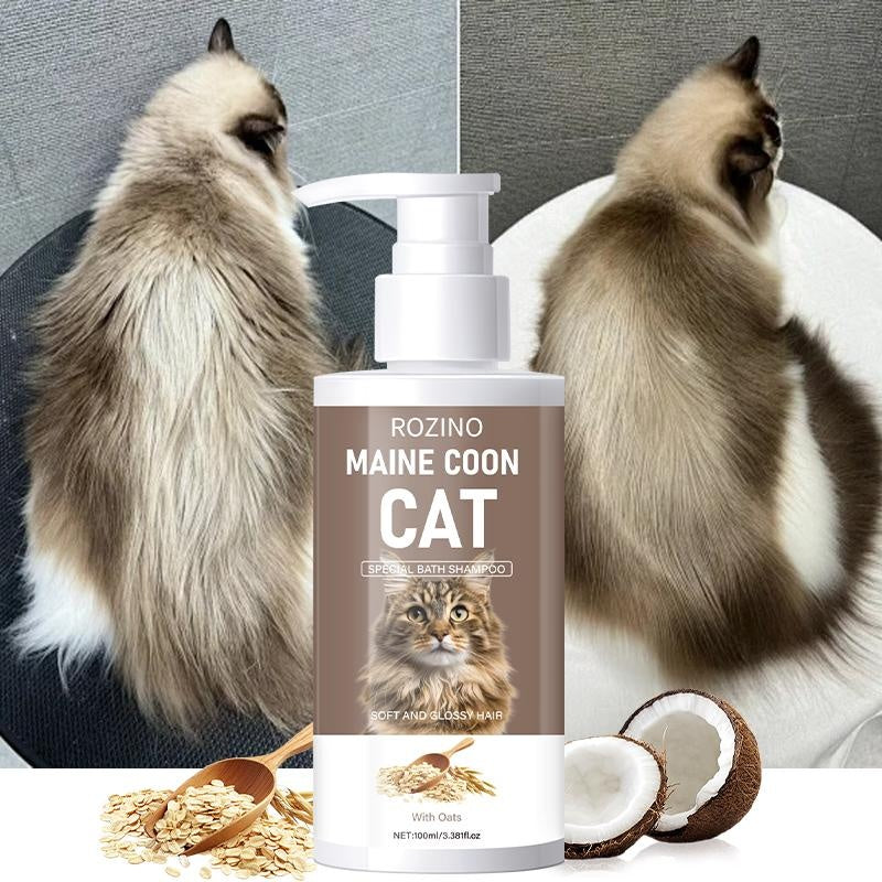 ROZINO Maine Coon Cat - Specific Shampoo (Oat Nourishing/Gentle Cleansing/Brighten Fur)