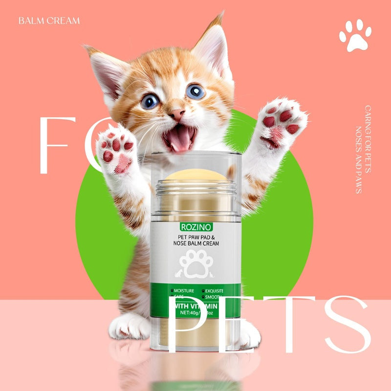 ROZINO Pet Paw & Nose Balm - Vitamin E Moisturizing for Smooth Paws