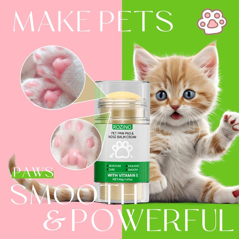 ROZINO Pet Paw & Nose Balm - Vitamin E Moisturizing for Smooth Paws