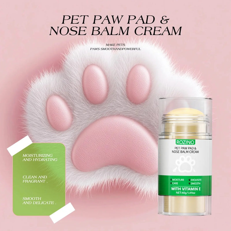 ROZINO Pet Paw & Nose Balm - Vitamin E Moisturizing for Smooth Paws