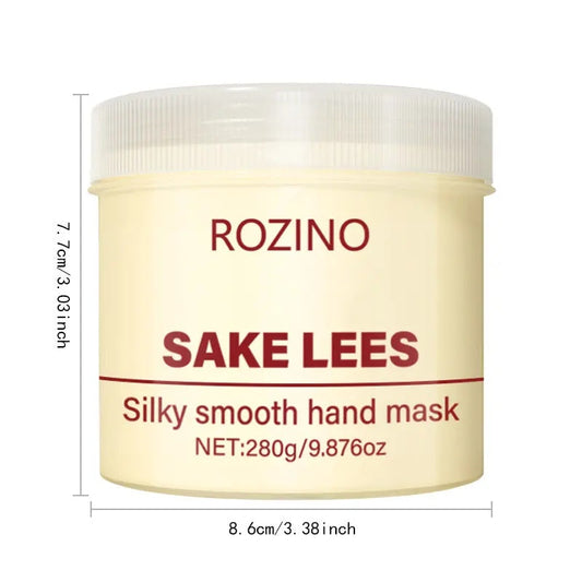 Rozino Sake Lees Silkysmooth Hand Mask - 280g Silky Smooth Formula for Hand Skin Care & Moisturization