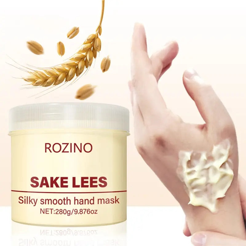 Rozino Sake Lees Silkysmooth Hand Mask - 280g Silky Smooth Formula for Hand Skin Care & Moisturization
