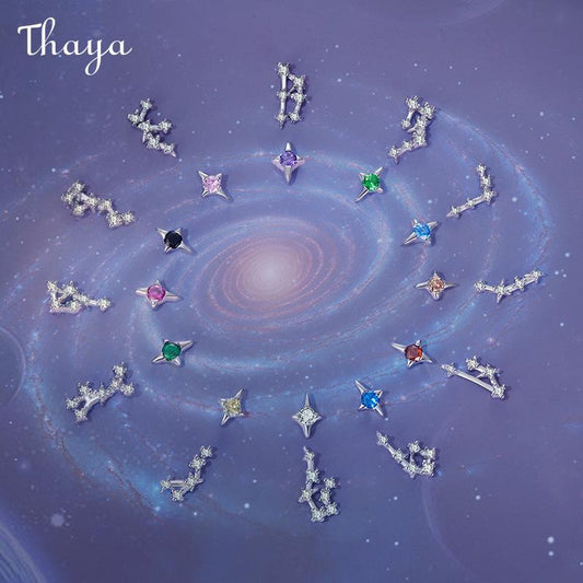 Thaya S925 Silver Zodiac Constellation Earrings
