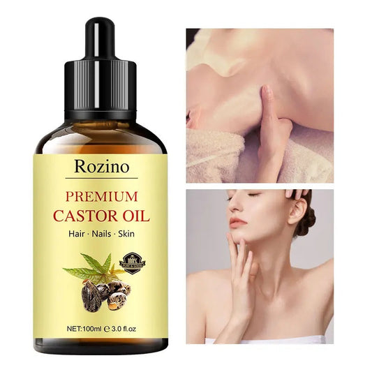 Safe & Sustainable Rozino Premium Castor Oil for Total Beauty Care Cosmetic